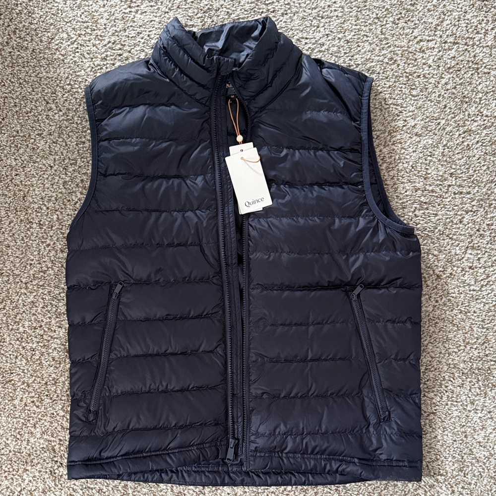 NWT Quince Responsible Down Puffer Vest Navy Blue Medium
